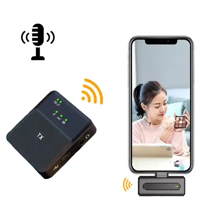 SX8  Wireless Microphone for Type-C Android & iPhone Interview, vlog, Live Mic Noise Reduction